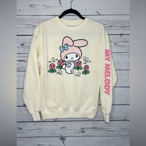 Sanrio My Melody Cream Sweatshirt with Pink and Green Graphic